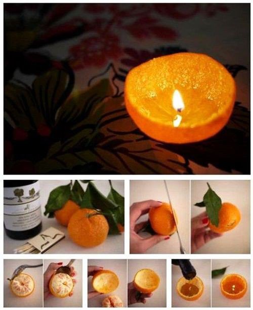 Sviečka z pomaranča